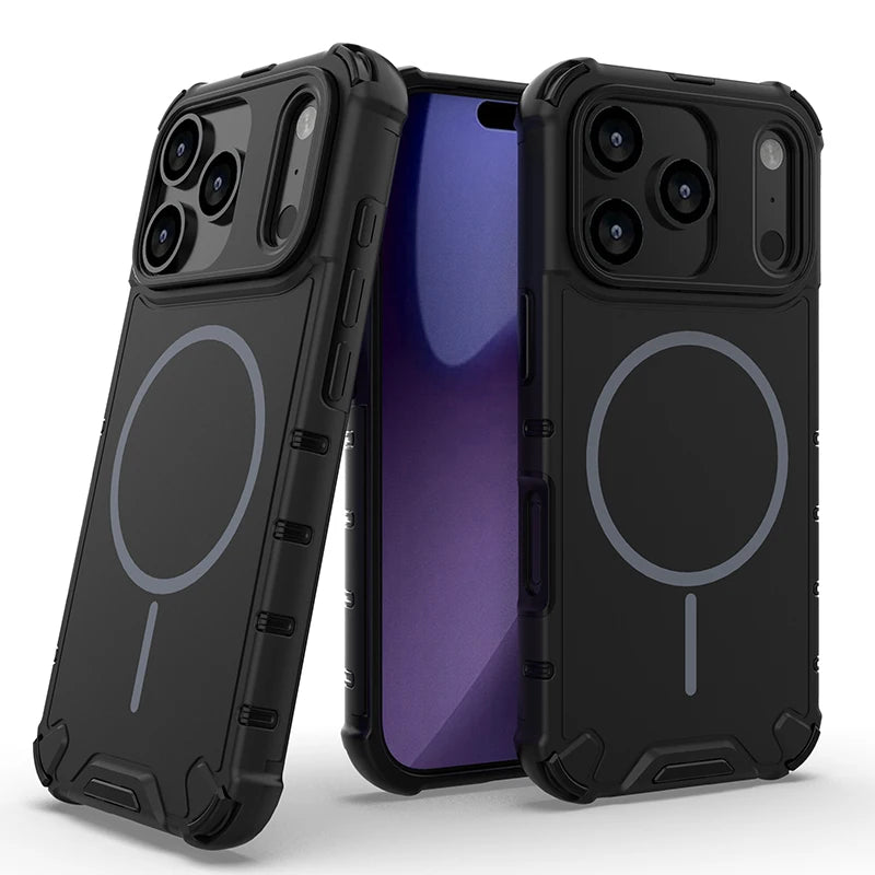 Airbag Anti Fall Magnetic Wireless Charging Phone Case for IPhone 17 Air 17 16 11 13 Pro Max 15 14 Plus for Magsafe Matte Cover