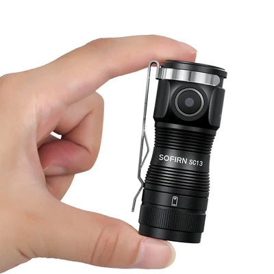 Sofirn Mini SC13 SST40 LED 1300lm Tactical 18350 Rechargeable Flashlight 6000K Keychain Emergency Torch Led Light with Magnetic - Smarsty
