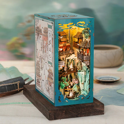 CUTEBEE Antiquity Book Nook Chinese Style Doll House Kit with Touch Light Dust Cover 3D Puzzle Toy Gift Ideas Su Dongpo's Life by Smarsty