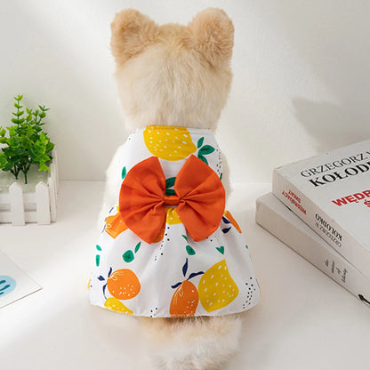 Cute Summer Dog Dress for Small Dogs with Bowknot - Smarsty