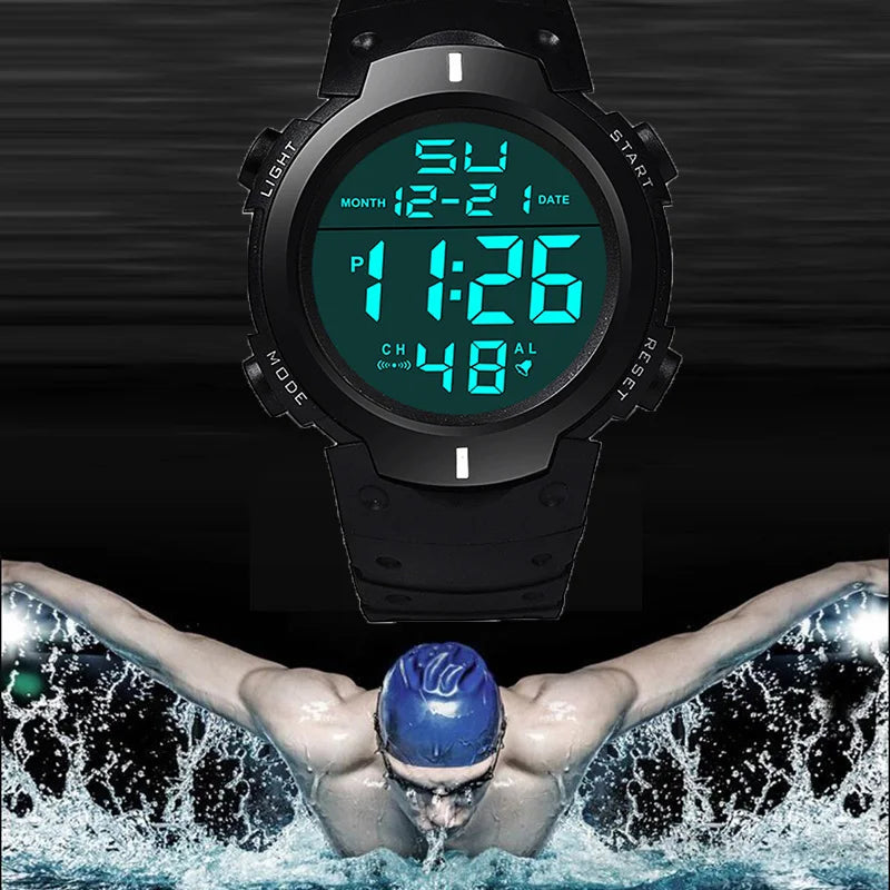 Men's Digital LED Sports Watch with Multi-Functional Features - Smarsty