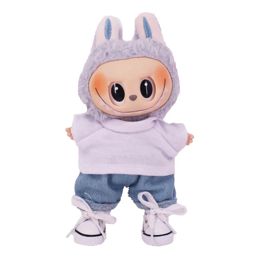 3.8cm Doll Shoes For labubu 17cm Plush Doll Clothes Accessories Girl's Toys ,Christmas Festival Birthday Gift