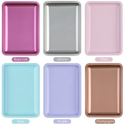 Stainless Steel Nail Art Storage Tray with Versatile Functionality - Smarsty