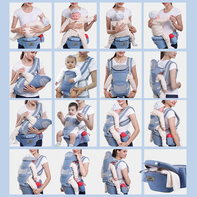 Ergonomic Baby Carrier Backpack Infant Baby Hipseat Carrier Front Facing Ergonomic Kangaroo Baby Wrap Sling Travel Backpack by Smarsty