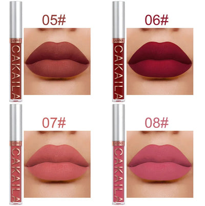 CAKAILA 10 Piece Nude Lip Gloss Set Long Lasting Velvet Finish - Smarsty