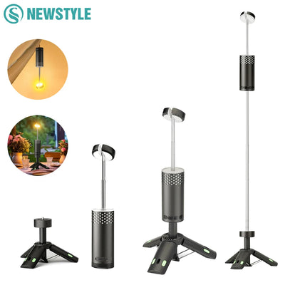 Upgraded Camping LED Telescopic Flashlight with Tripod Rechargeable Emergency Lamp Outdoor Portable orch Light Table Lamp Tent by Smarsty