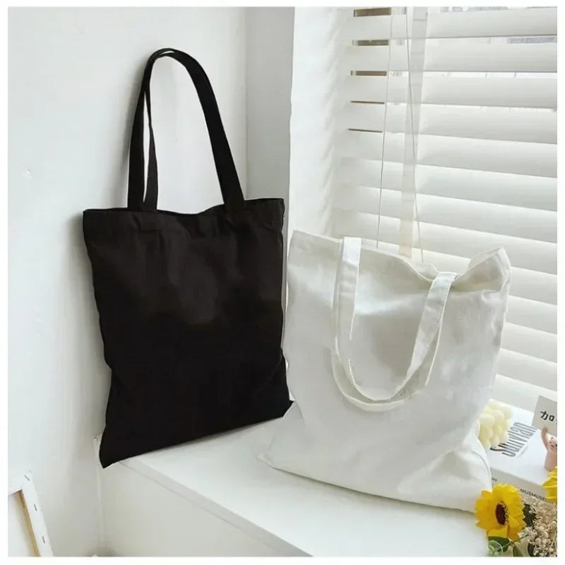 Large Capacity Canvas Tote Bag Folding Reusable Eco - Smarsty