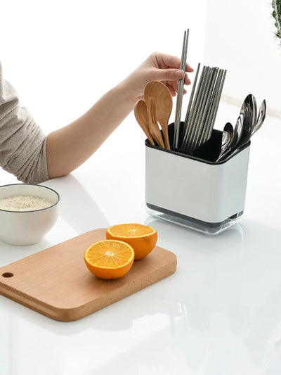 Household Multi-Functional Tableware Rack, Kitchen Tableware Drain Rack, Chopsticks Rack, Spoon, Chopsticks, Fork, Storage Rack by Smarsty