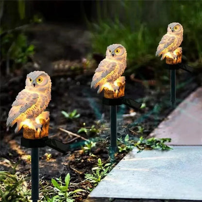 Solar Garden Owl and Parrot Lights Waterproof LED - Smarsty