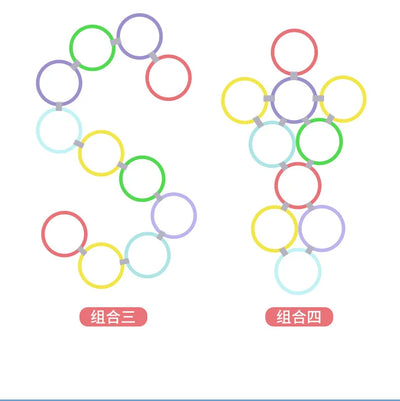 New Outdoor Kids Funny Physical Training Sport Toys Lattice Jump Ring Set Game 10 Hoops 10 Connectors for Park Play Boys Girls - Smarsty