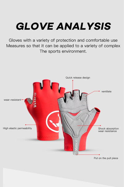 Breaking Wind Cycling Half Finger Gloves Anti-slip Bicycle Mittens Racing Road Bike Glove MTB Biciclet Guantes by Smarsty