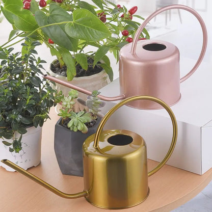Rustproof Leakproof Stainless Steel Watering Can with Long Nozzle - Smarsty