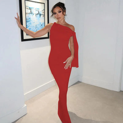 Hugcitar Fashion Solid O Neck Sleeveless Patchwork Sexy Bodycon Maxi Prom Dress Summer Women Clothes Party Festival Club Y2K - Smarsty