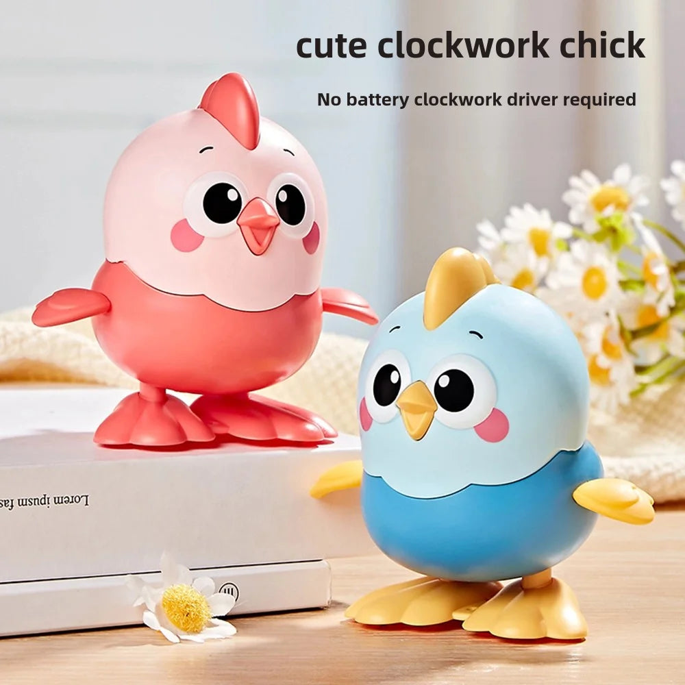 New Kidsren's Chick Can Move Cartoon Jumping Little Yellow Chicken Baby Wind-Up Small Toy Kidsren's Jumping Chicken Wind-Up Toy Fun Artificial Wind-Up Small Animal Can Move and Run Learn to Crawl 1 to 2 Years Old Baby
