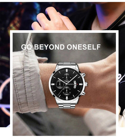 Luxury Stainless Steel Quartz Watch for Men - Smarsty