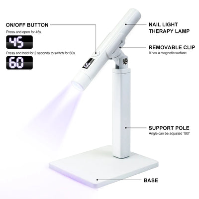 Portable Mini Nail UV LED Lamp for Quick Drying - Smarsty