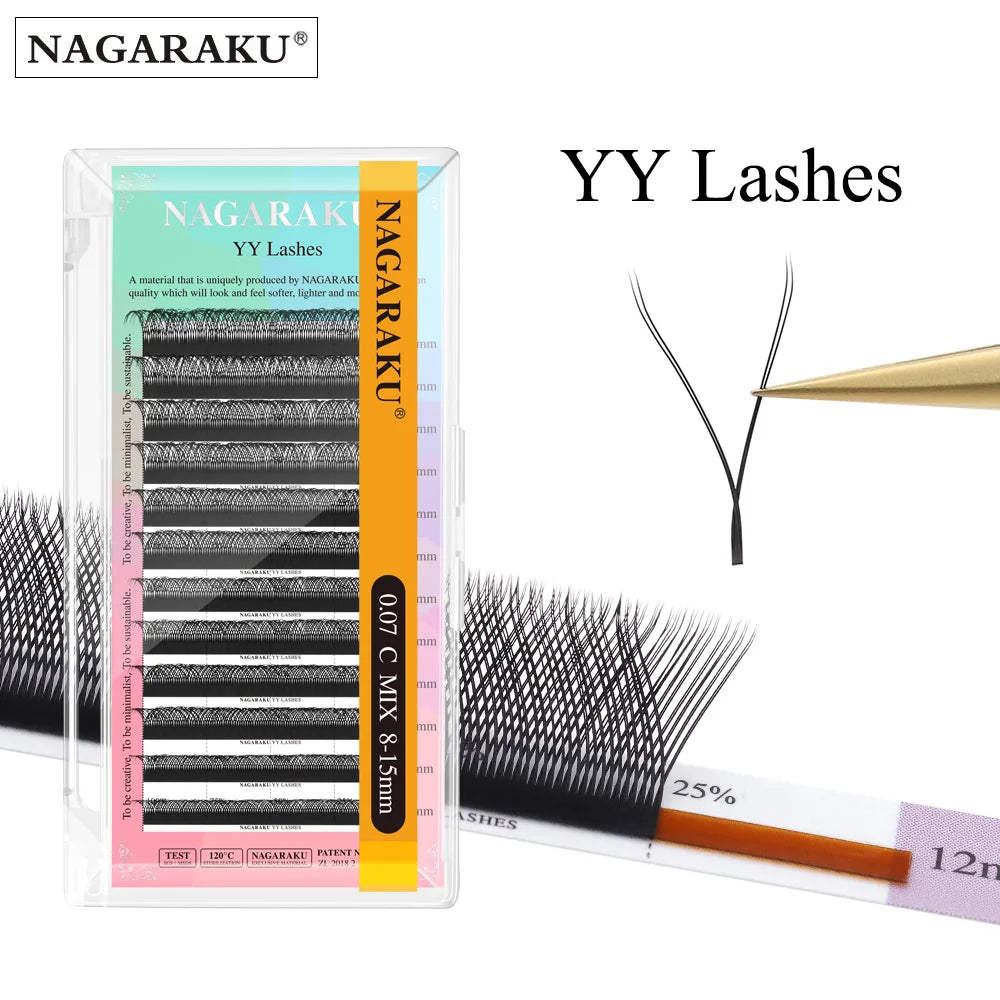 NAGARAKU YY Shape Premium Eyelash Extensions for Natural Look - Smarsty