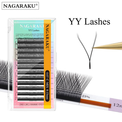 NAGARAKU YY Shape Premium Eyelash Extensions for Natural Look - Smarsty