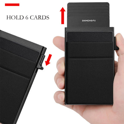 Rfid Credit Card Holder Men Thin Slim Mini Minimalist Wallets Luxury Metal Bank ID Cardholer Case Wallet for Men Carteras Choice - Smarsty