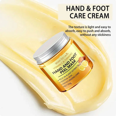 Vitamin c and turmeric hand wax mask for hands and feet, smoothing skin, gently cleansing hand mask, illuminating hand skin - Smarsty