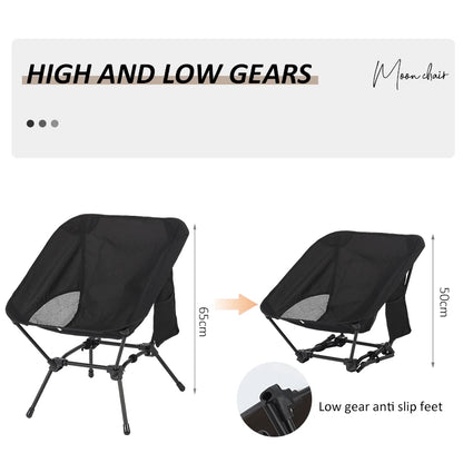 Square Structure Beach Fishing Stool, Convenient Four-Corner Camping Folding Chair, Lightweight Iron Tube Moon Chair by Smarsty