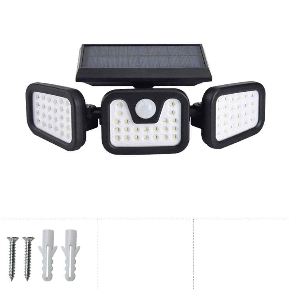 100 LED Outdoor Solar Wall Lights with PIR Motion Sensor - Smarsty