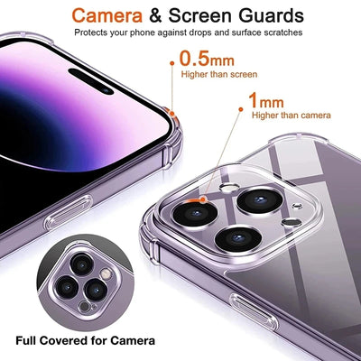 Smarsty Shockproof Clear Phone Case With Lens Protection Pro Max -