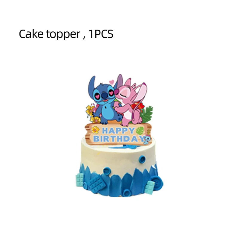Disney Lilo and Stitch Birthday Cake Topper Decoration - Smarsty