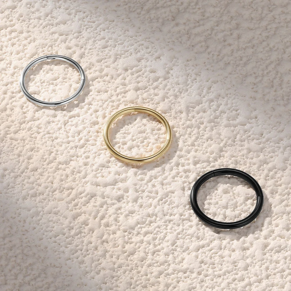 316L Stainless Steel Nose Ring Hoop Hypoallergenic 18G - Smarsty