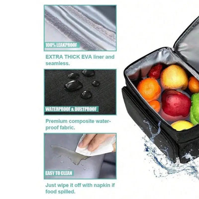 Large Capacity Insulated Lunch Backpack Leak Proof Bag - Smarsty