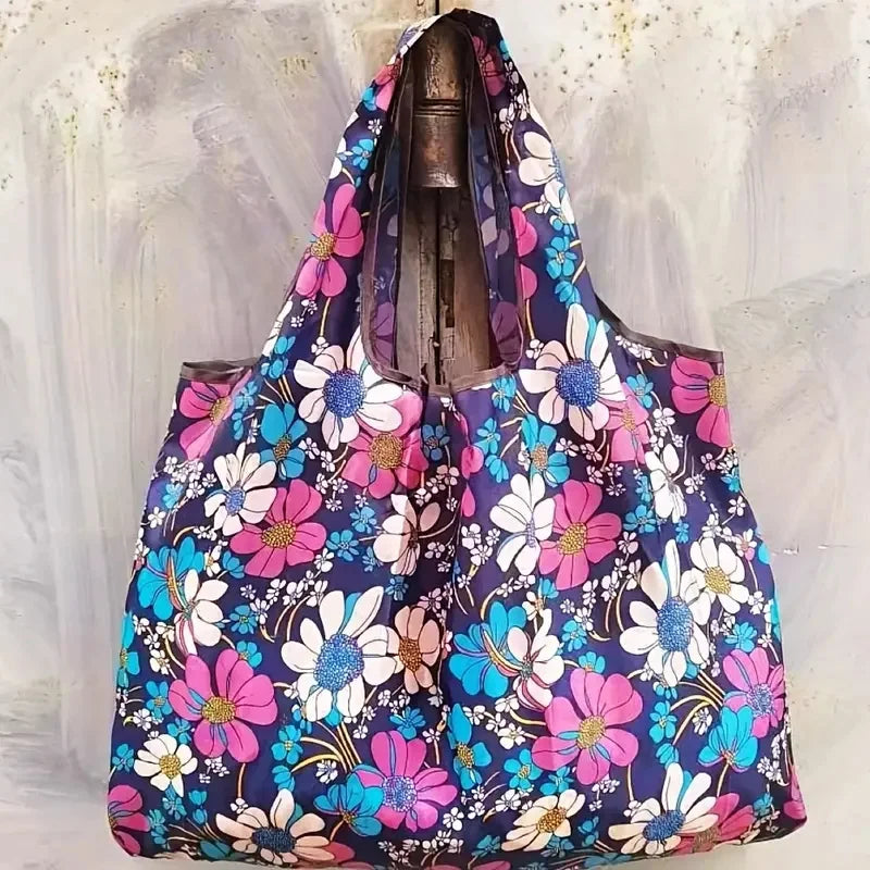Versatile Folding Canvas Shopping Bag With Large Capacity - Smarsty