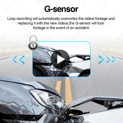 HD Car Dash Cam ADAS 720P Voice Alarm USB MemoryCard - Smarsty