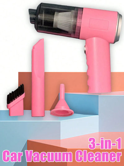 3 In 1 Integrated Suction And Blowing Vacuum Combination Vacuum Cleaner USB Charging Small Car Household Vacuum Cleaner - Smarsty