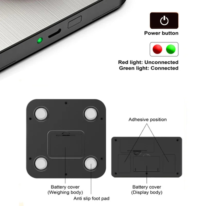 Wireless Kitchen Scale with Remote Display Stainless Steel Pan Magnetic Digital Electronic 15KG for Food Meal Prep