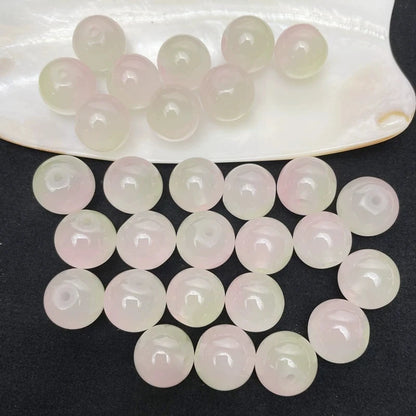 50Pcs 8mm Dual Color Glass Spacer Beads Set For Jewelry - Smarsty