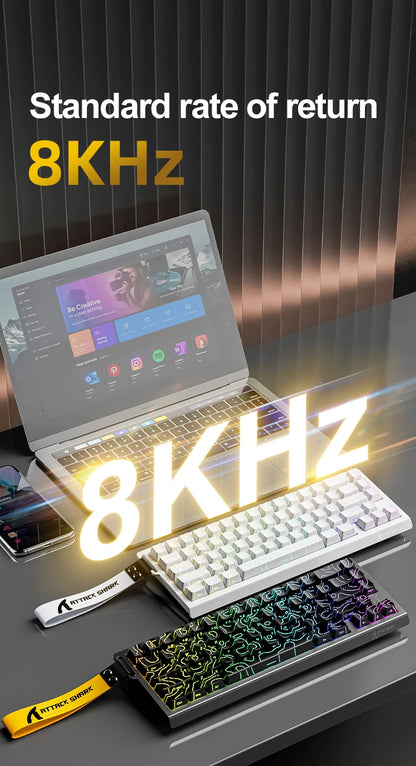 Wired Mechanical Gaming Keyboard With Rapid Trigger 8000Hz
