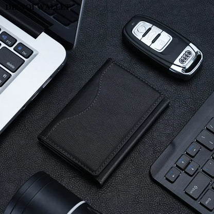 Men Magsafe Card Holder Unisex PU Leather Magnetic Cardholder Card Bag Wallet for Apple for IPhone 16 15 14 13 12 Pro Max Mini