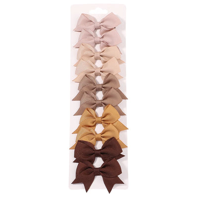 Handmade Baby Girls Bow Hair Clips Set Nontoxic Soft - Smarsty
