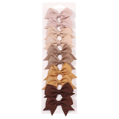 Handmade Kids Bow Hair Clips Set Soft Comfortable Durable - Smarsty