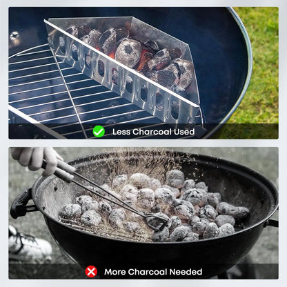 2Pcs Charcoal Grill Basket Holders Non-Stick Accessories - Smarsty