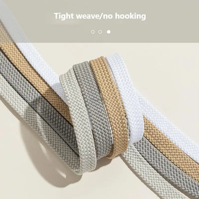 1Pair Fabric Flat Shoe laces Classic Shoelaces for Sneakers White Black Shoelace Quality Laces Shoes 100/120/140/160CM Strings - Smarsty