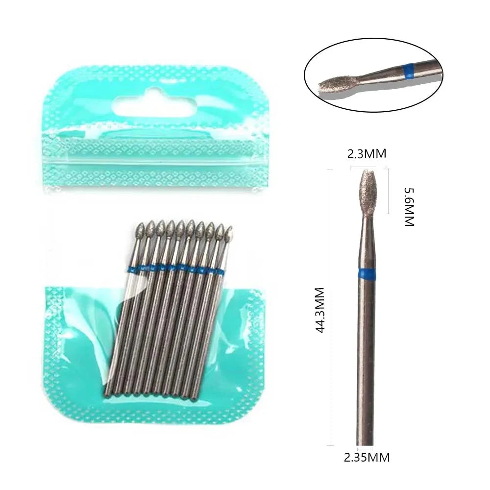 10 Piece Diamond Nail Drill Bit Set for Perfect Manicures - Smarsty
