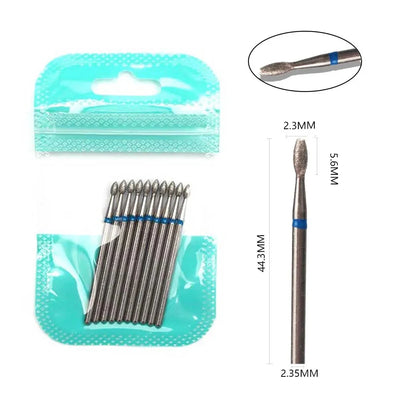 10 Piece Diamond Nail Drill Bit Set for Perfect Manicures - Smarsty