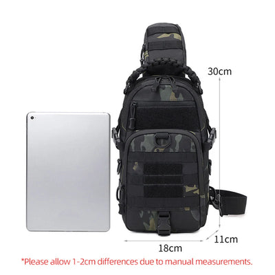 Men's Camping Chest Bag Tactical Sports Shoulder Outdoor Fanny Pack Hiking Climbing Cycling Fishing MOLLE System Sling Bags by Smarsty
