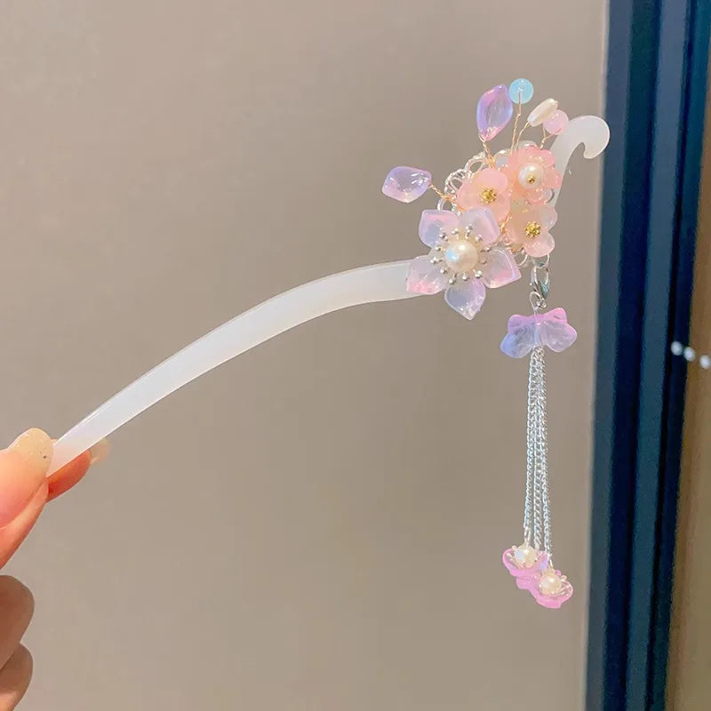 Elegant Flower Tassel Hair Clip for Women - Smarsty