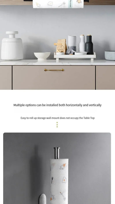 Durable Stainless Steel Paper Towel Rack for Kitchen - Smarsty