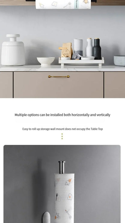 Durable Stainless Steel Paper Towel Rack for Kitchen - Smarsty