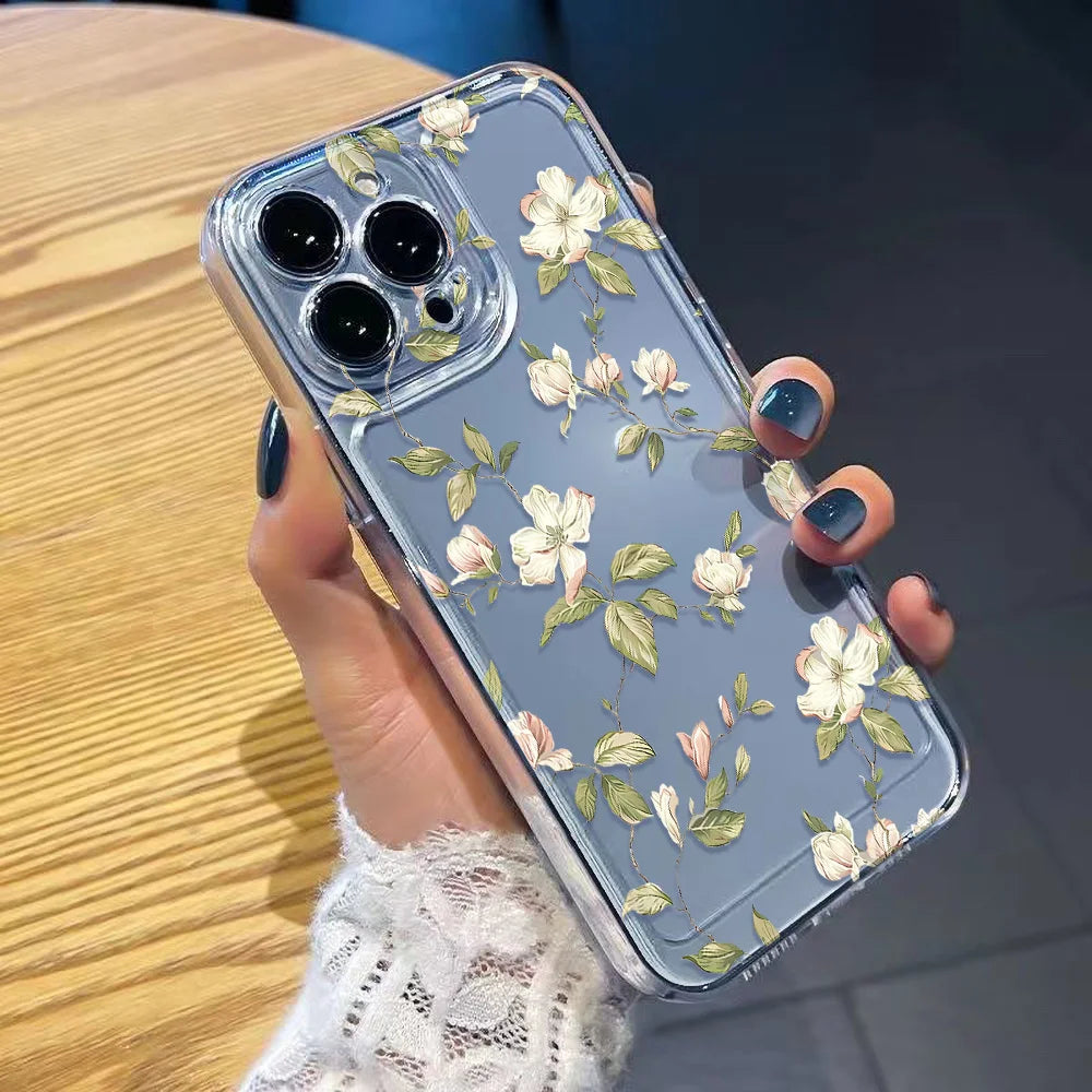 Flower Clear Shockproof iPhone Case - Smarsty