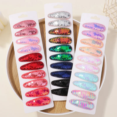 10 Pcs Cotton Alloy Hair Clips for Kids - Smarsty