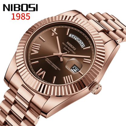NIBOSI Luxury Stainless Steel Quartz Watch for Men - Smarsty